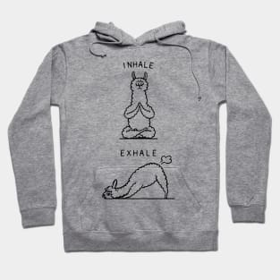 Inhale Exhale Llama Hoodie